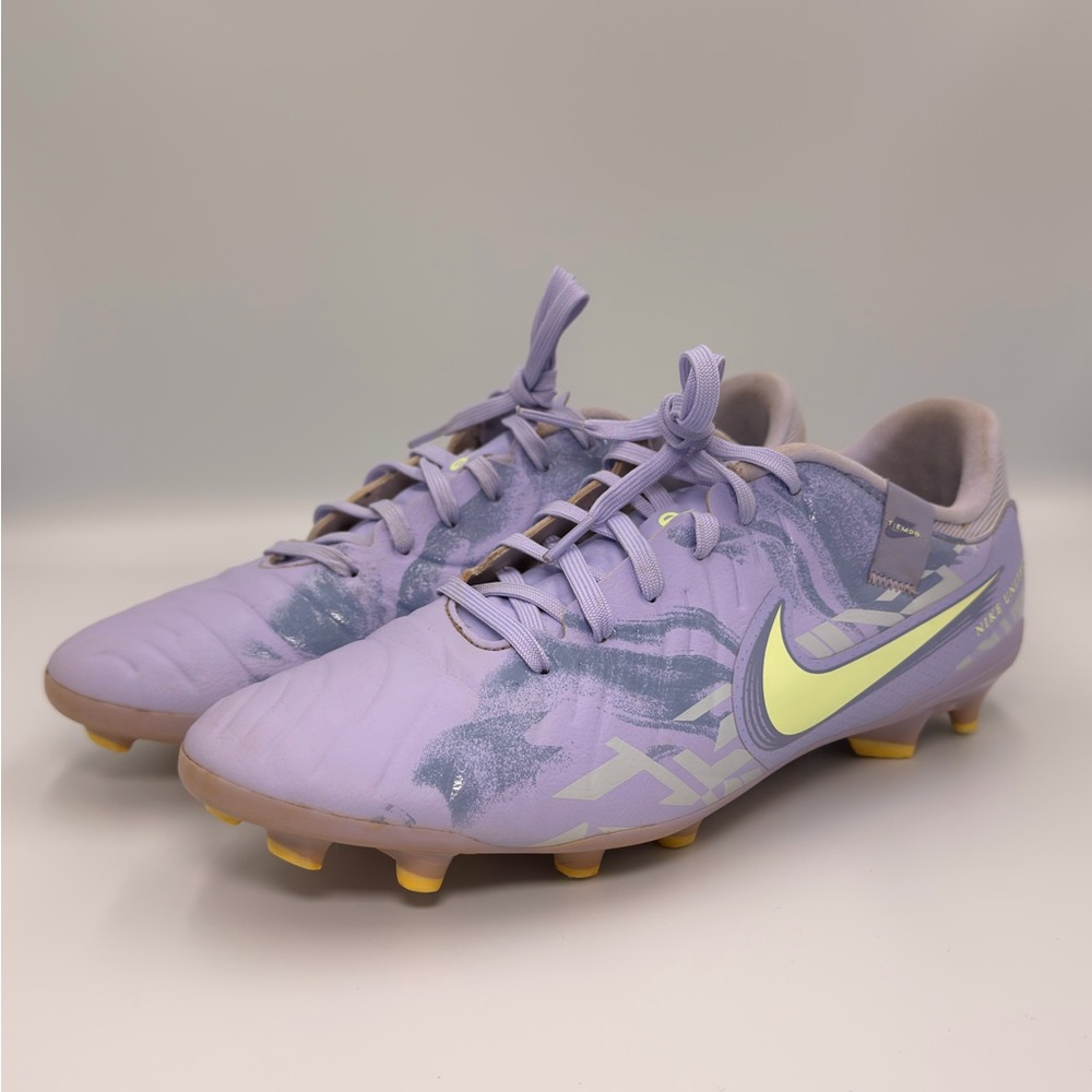 NIKE Tiempo Legend X Academy FG MG Purple Volt Soccer Cleats Men’s 8.5/ Women 10